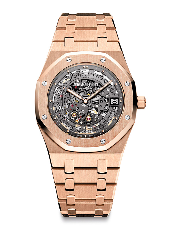 皇家橡樹超薄鏤空自動上鍊腕錶